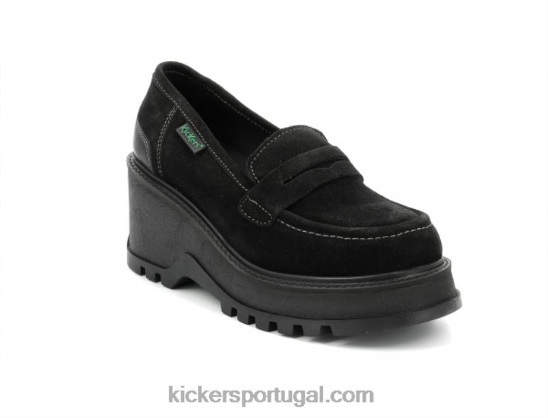 Kickers chute preto selvagem V24TH182 mulheres
