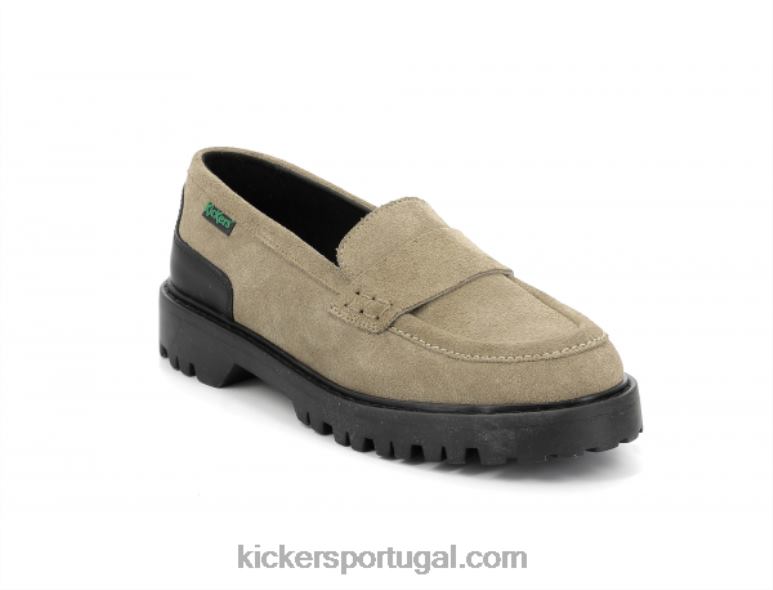 Kickers deck mocassim prata V24TH184 mulheres