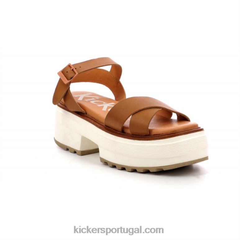 Kickers chute heko camelo V24TH132 mulheres
