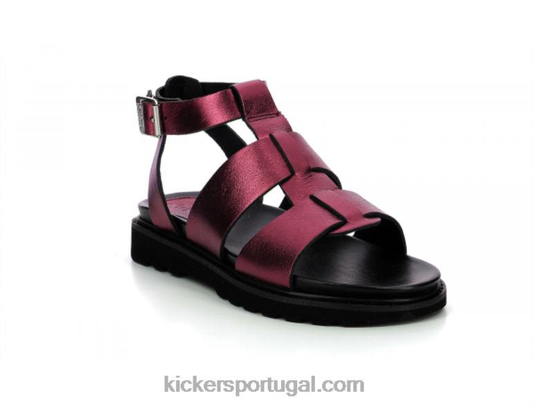 Kickers neorock vermelho metalizado V24TH114 mulheres