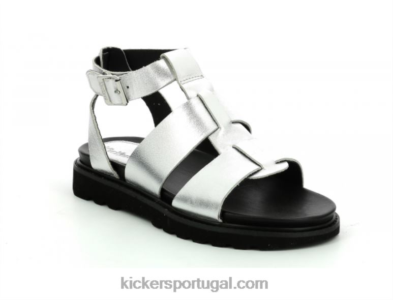 Kickers prata neorock V24TH115 mulheres