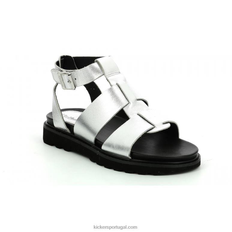 Kickers prata neorock V24TH115 mulheres