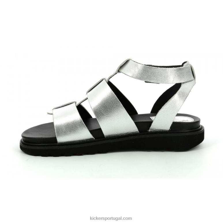 Kickers prata neorock V24TH115 mulheres