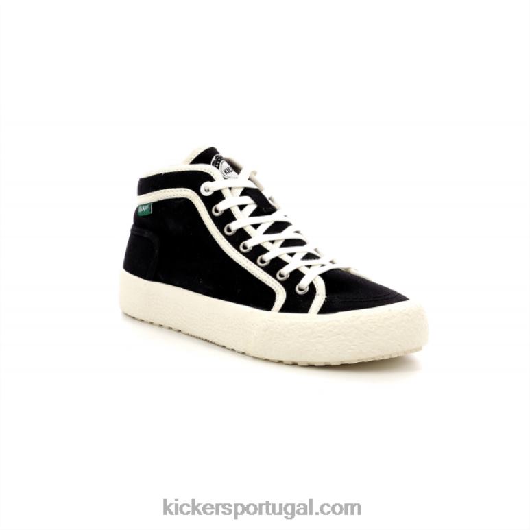Kickers arveiler preto branco V24TH173 mulheres